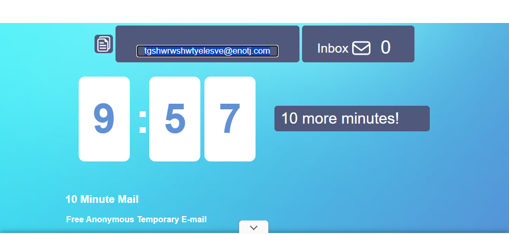 Temp mail site; Temporary email generator